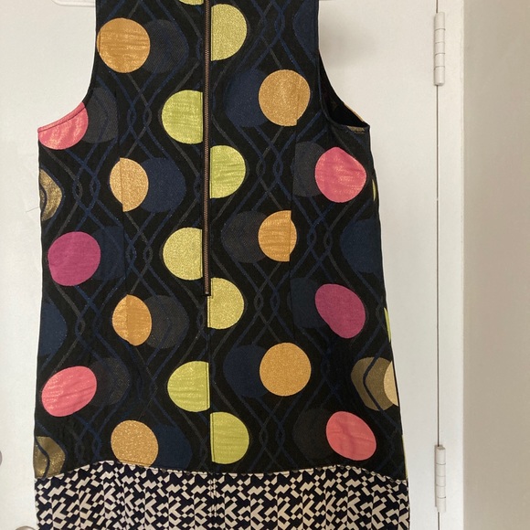 NWT Maeve anthropologie petite xs black motif circles sleeveless dress. - Picture 7 of 13